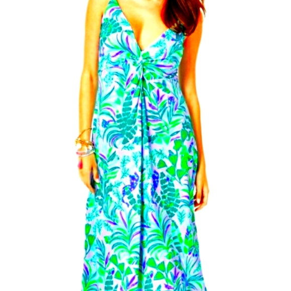 Lilly Pulitzer Quaid floral midi-dress sz 14 - Picture 1 of 10